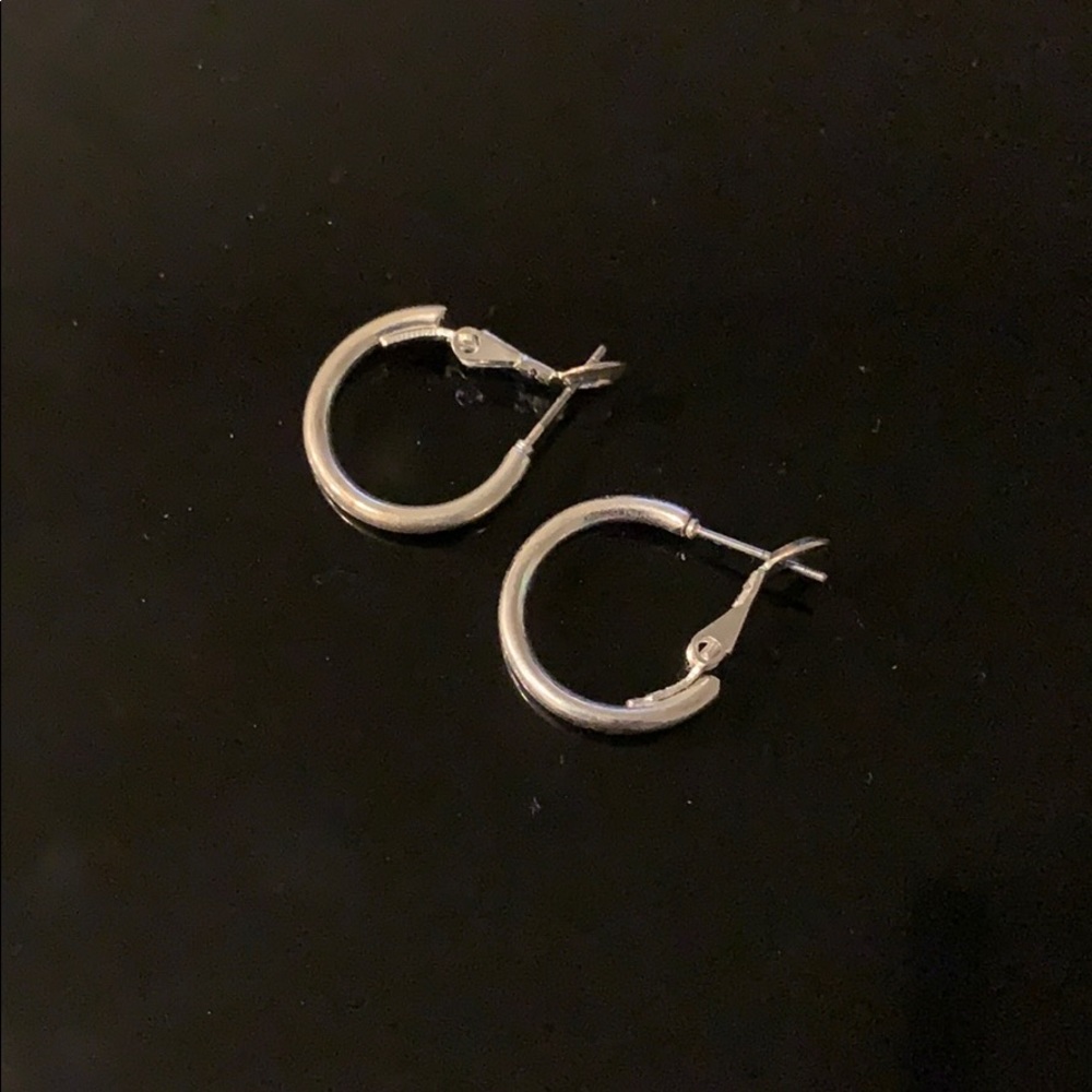 Silver hoops